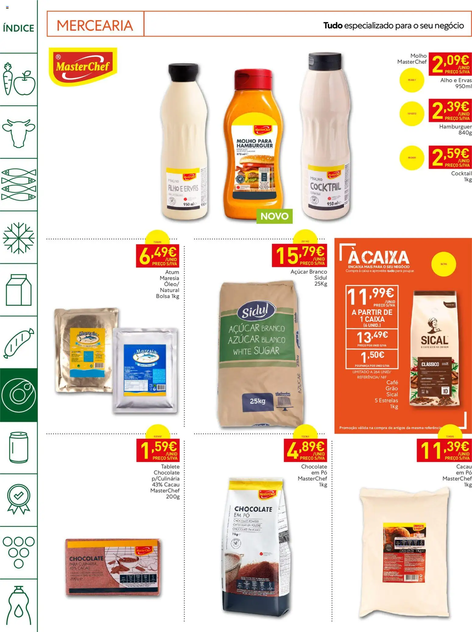 Recheio Horeca │ válido de 15/09/2026 | Página: 16 | Produtos: Atum, Mercearia, Chocolate, Açúcar