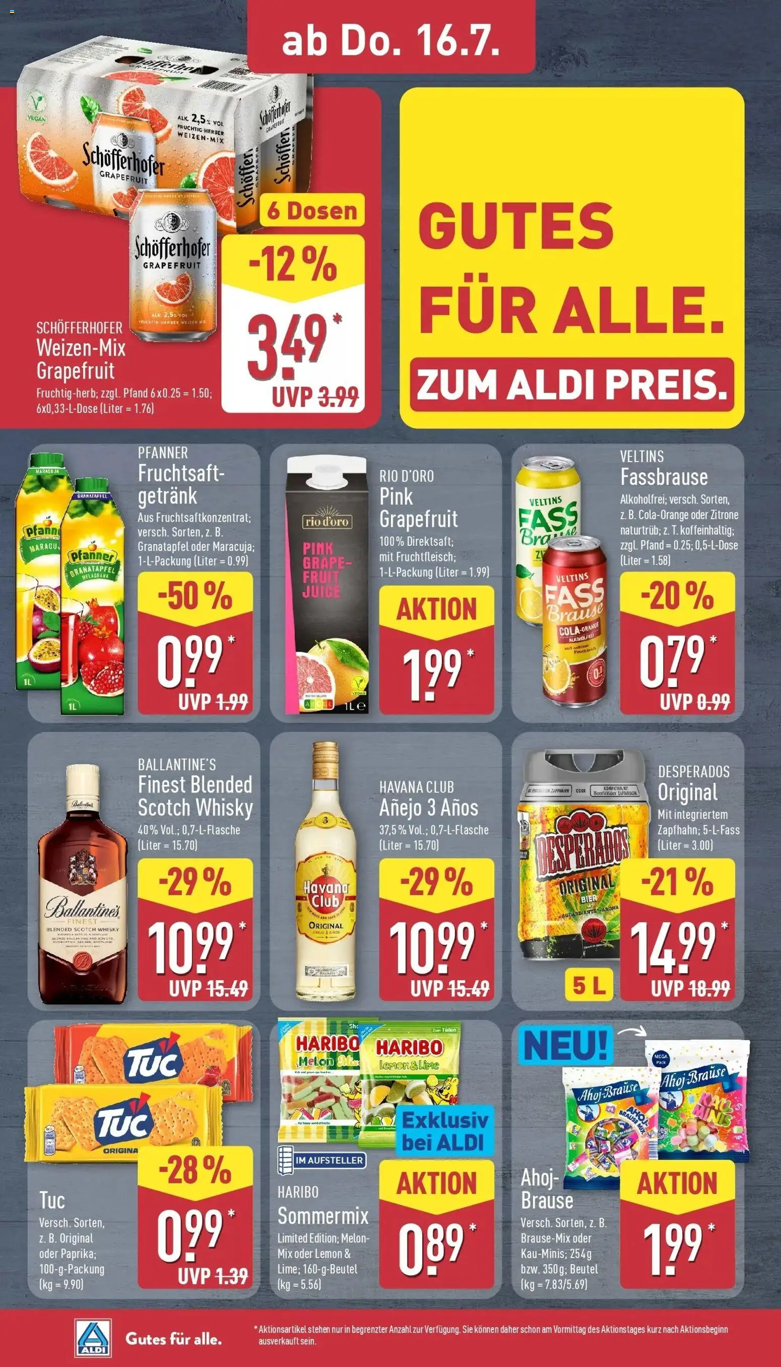 Aldi - ALDI Nord: Wochenangebote – gültig ab 12.07.2026 | Seite: 30 | Produkte: Whisky, Rum, Fruchtsaft, Veltins