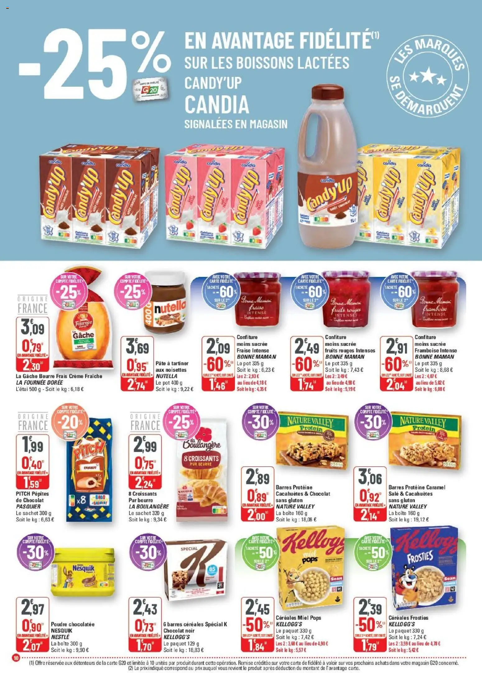 {H1} | Page: 10 | Produits: Fraise, Boissons, Noisettes, Miel