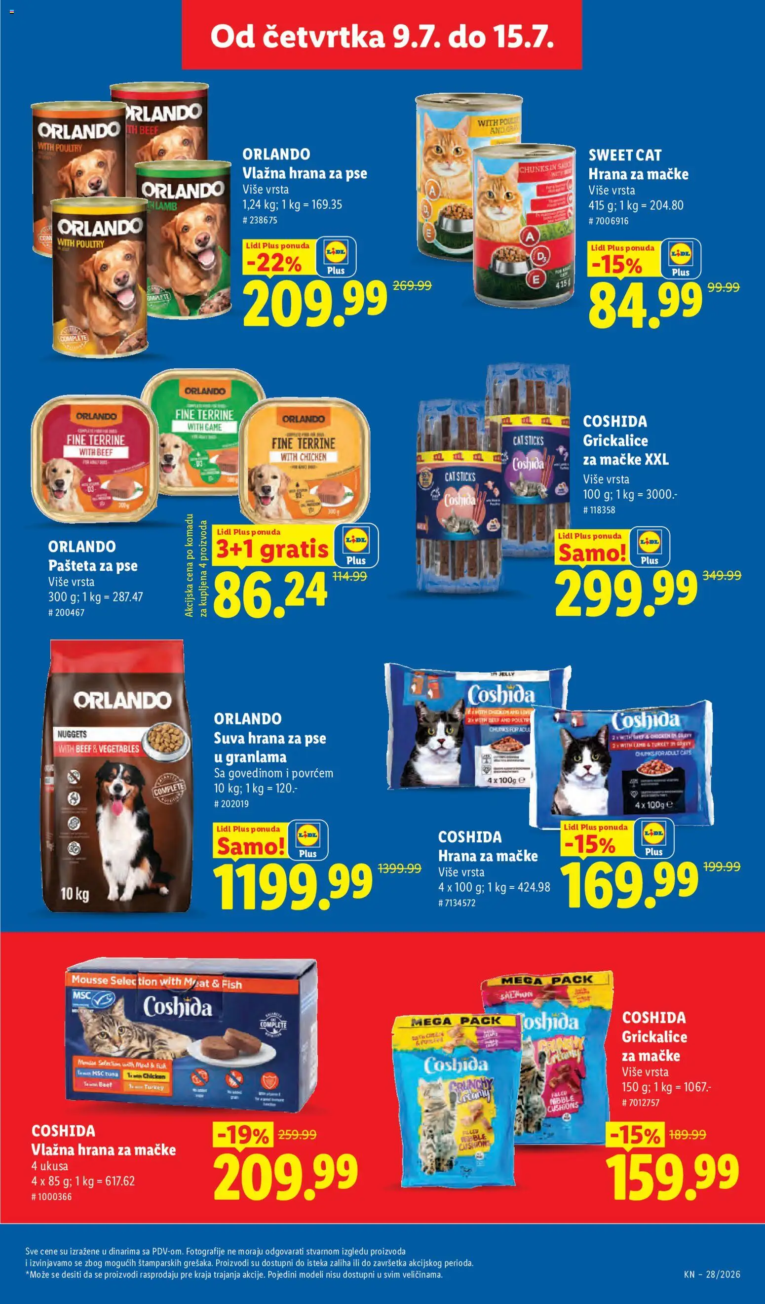 Lidl katalog - važi od 09.07.2026 | Strana: 37 | Proizvode: Hrana za pse, Hrana za mačke, Pašteta