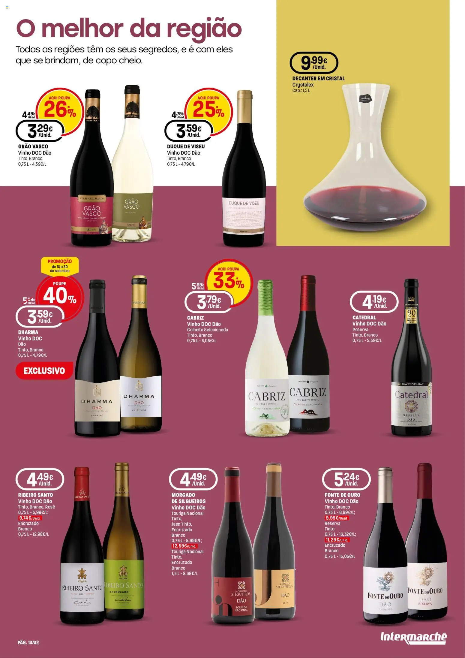 Intermarché folheto Especial Vinhos Super │ válido de 10/09/2026 | Página: 13 | Produtos: Vinho