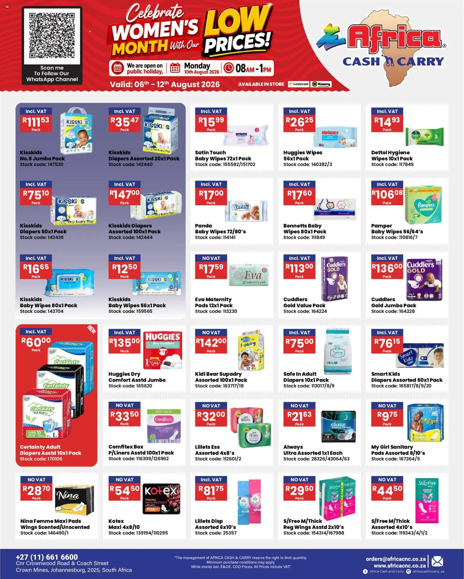 New Africa Cash & Carry catalogue – valid from 06/08/2026 | Page: 14 | Products: Box, Pads, Stock