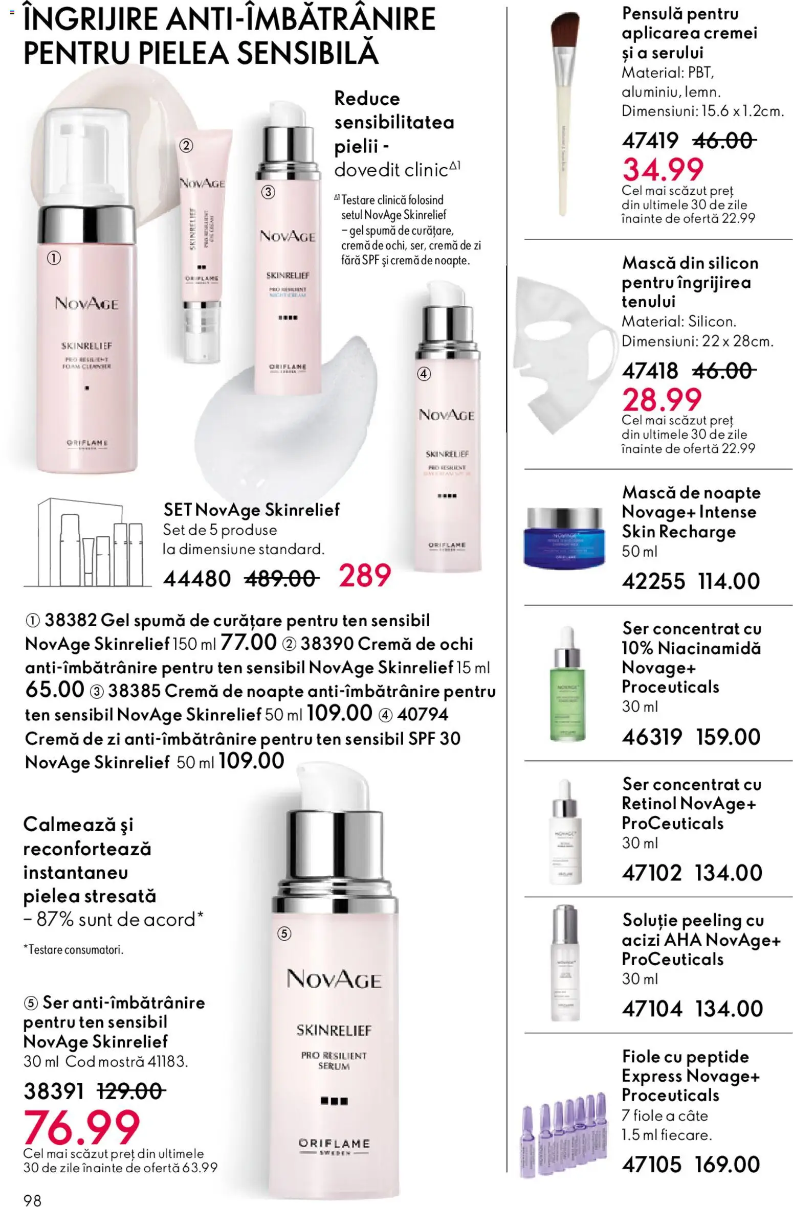 Noul catalog Oriflame – valabil de la 27.05.2026 | Pagină: 98 | Produse: Serum, Cremă de zi, Cremă de noapte, Peeling