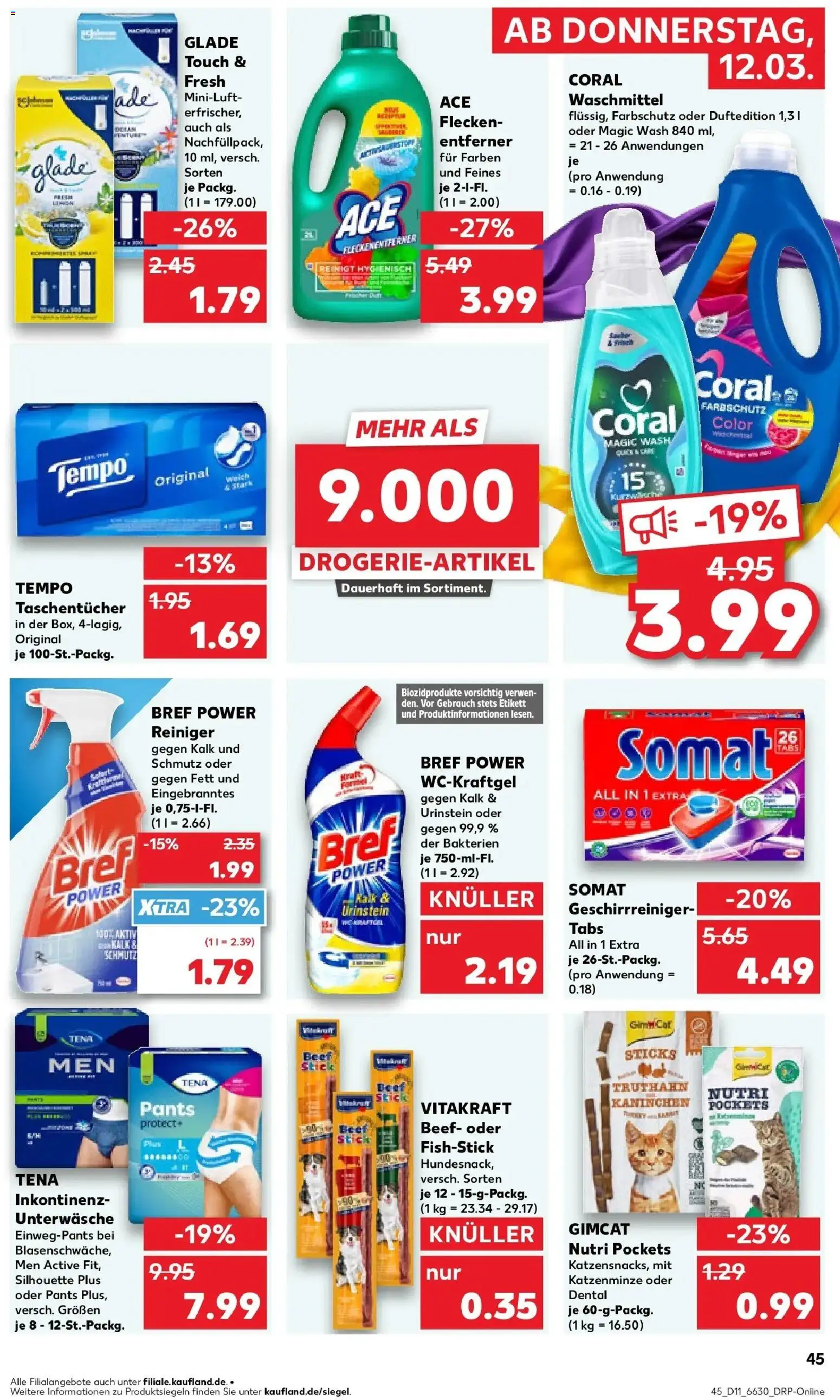 Kaufland Prospekt Iserlohn	 – gültig ab 09.03.2026 | Seite: 57 | Produkte: Coral, Kaninchen, Fleckenentferner, Waschmittel