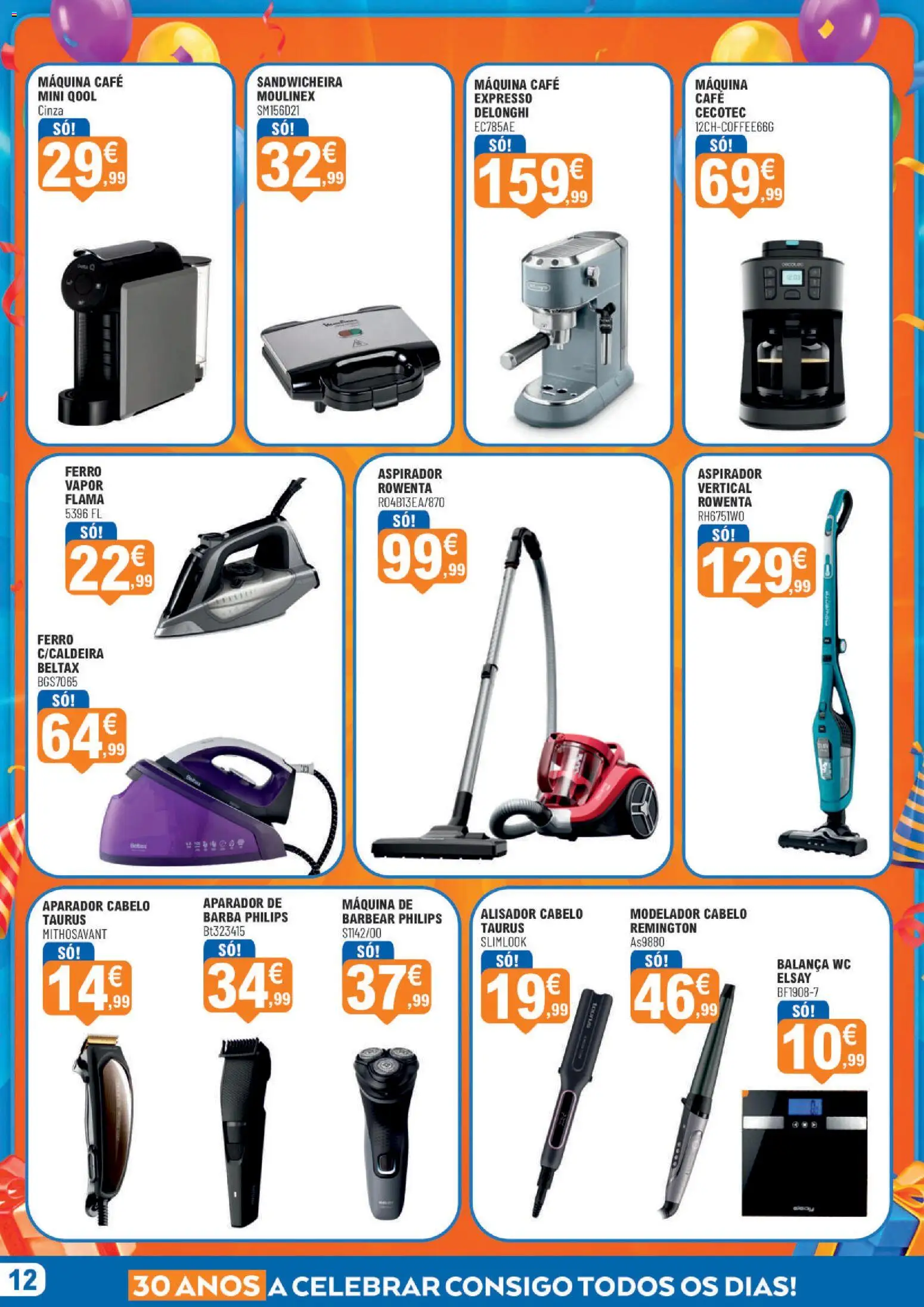E.Leclerc folheto Aniversário Bazar Lamego │ válido de 15/10/2026 | Página: 12 | Produtos: Ferro, Alisador, Aparador, Café