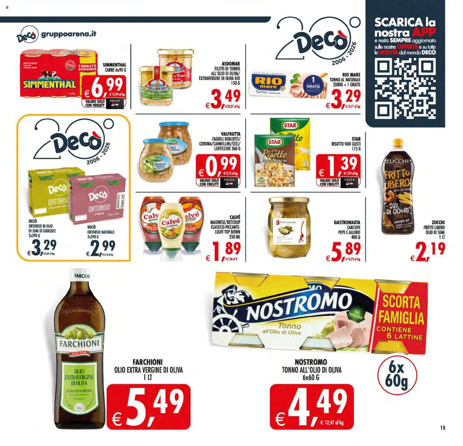 Volantino Decò del 21/08/2026 | Pagina: 17 | Prodotti: Pepe, Top, Carciofi, Tonno