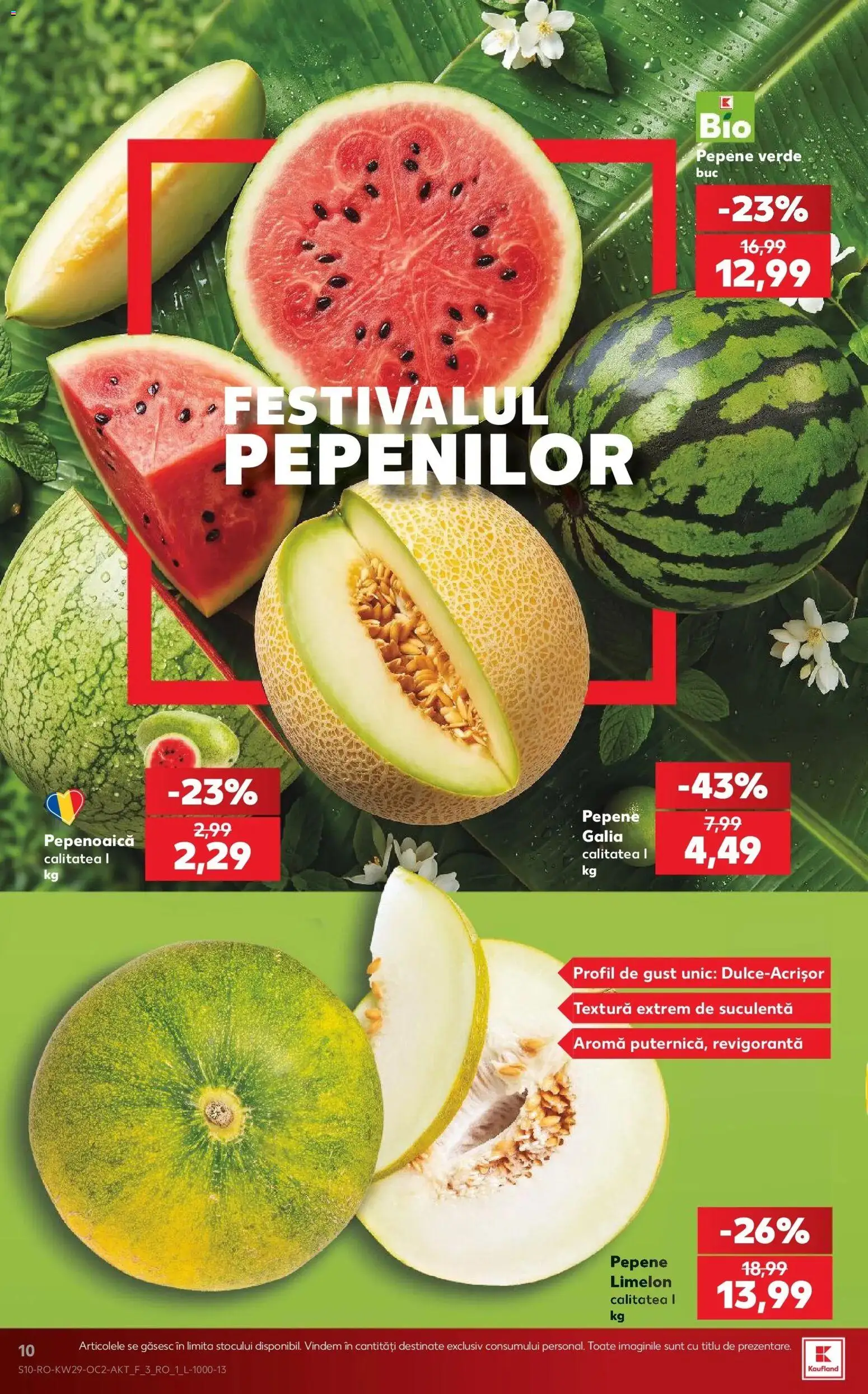 Noul catalog Kaufland – valabil de la 15.07.2026 | Pagină: 10 | Produse: Pepene Verde