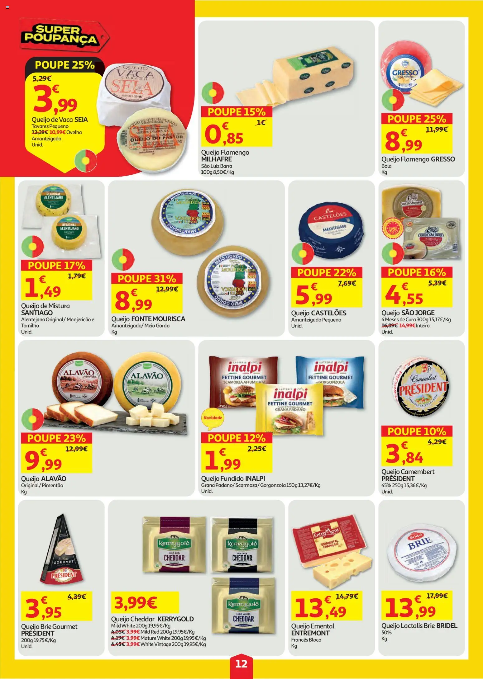 Auchan folheto │ válido de 06/08/2026 | Página: 12 | Produtos: Pó, Pimentão, Queijo, Cheddar