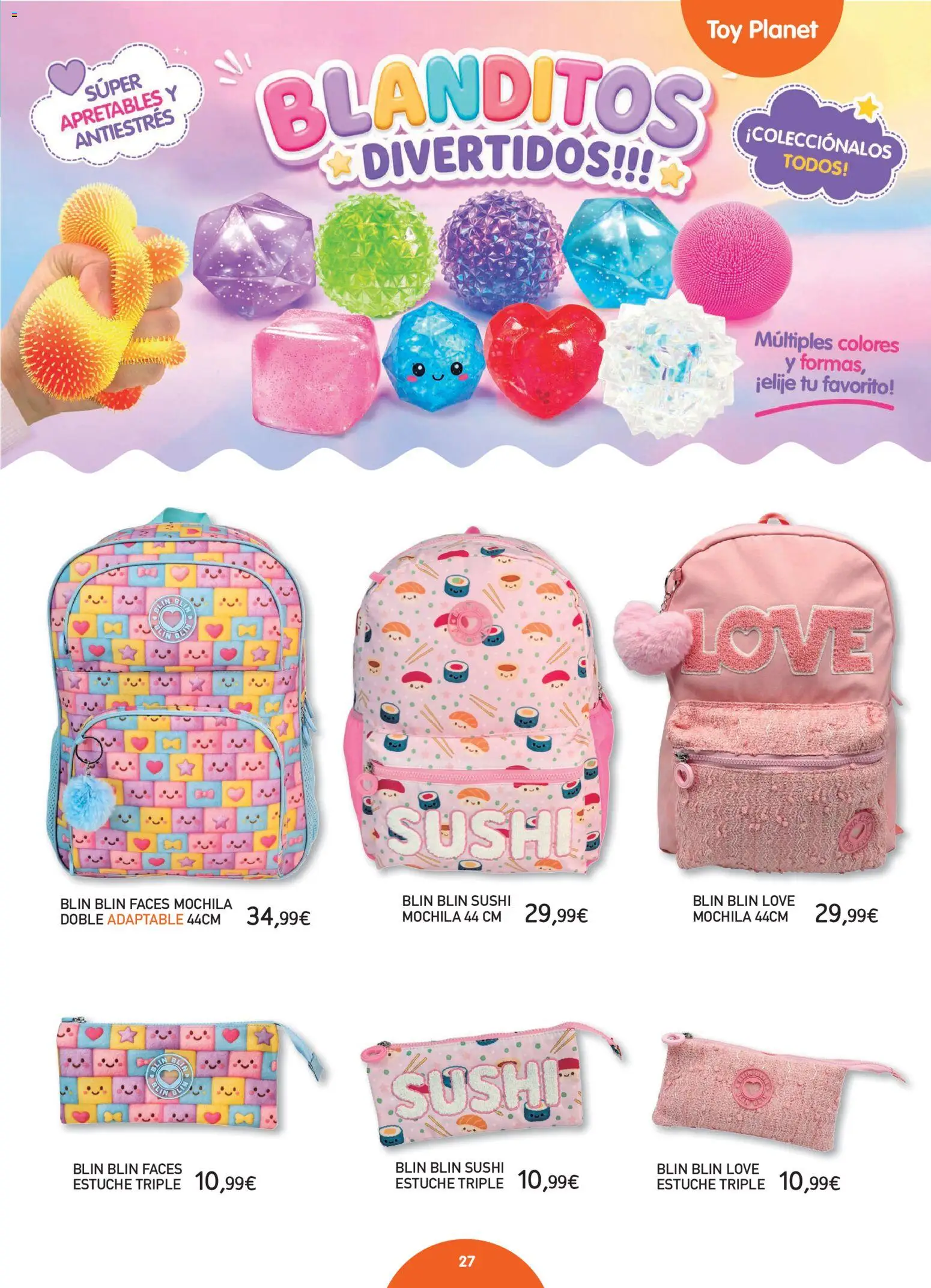 Toy Planet catálogo de Vuelta a Clase │ válido desde el 10/08/2026 | Página: 27 | Productos: Mochila, Sushi