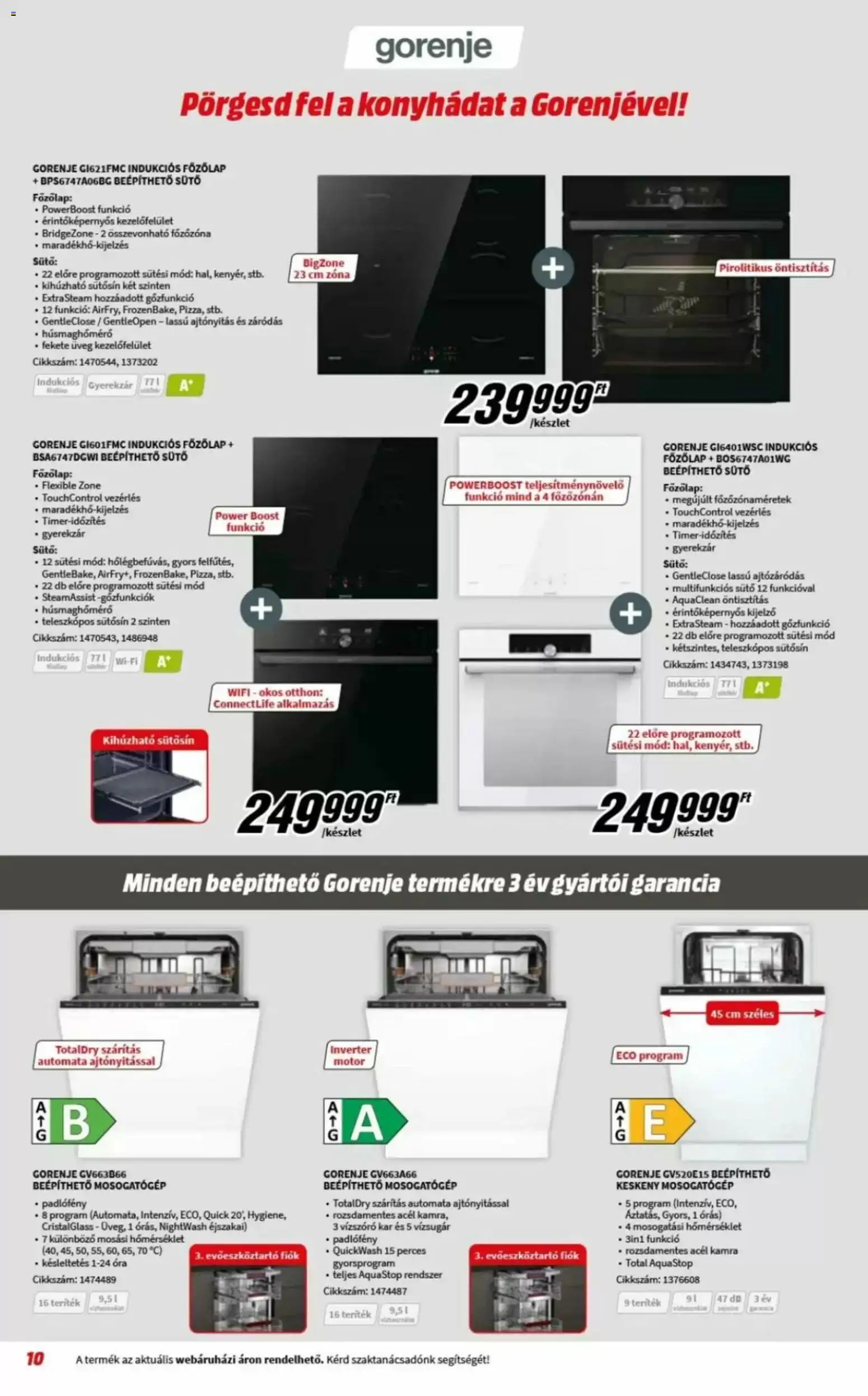 Media Markt akciós ujság - amely érvényes a következő dátumtól: 03.06.2026 | Oldal: 10 | Termékek: Sütő, Főzőlap, Mosogatógép, Indukciós főzőlap