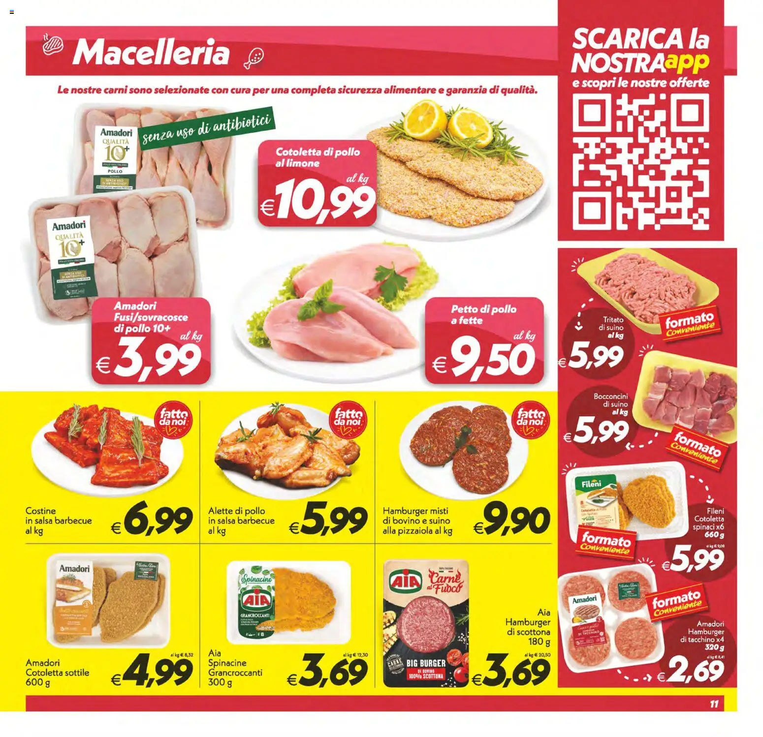 Volantino SuperConveniente del 30/06/2026 | Pagina: 11 | Prodotti: Bovino, Salsa, Barbecue, Spinaci