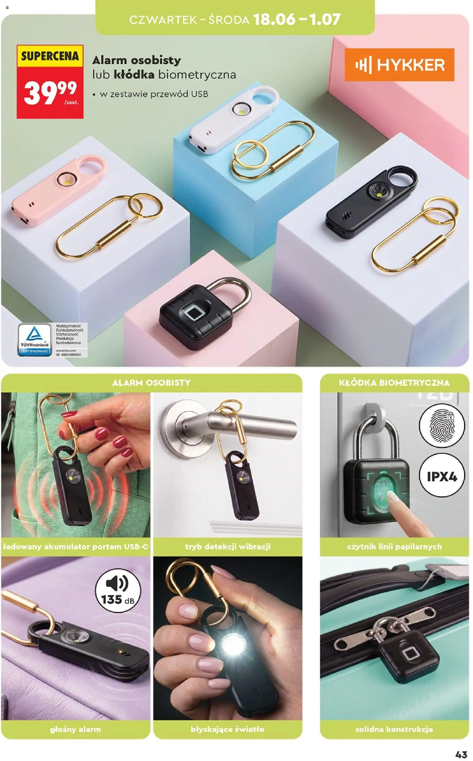 Biedronka gazetka - Hity i inspiracje od 13.06.2026 | Strona: 45 | Produkty: USB