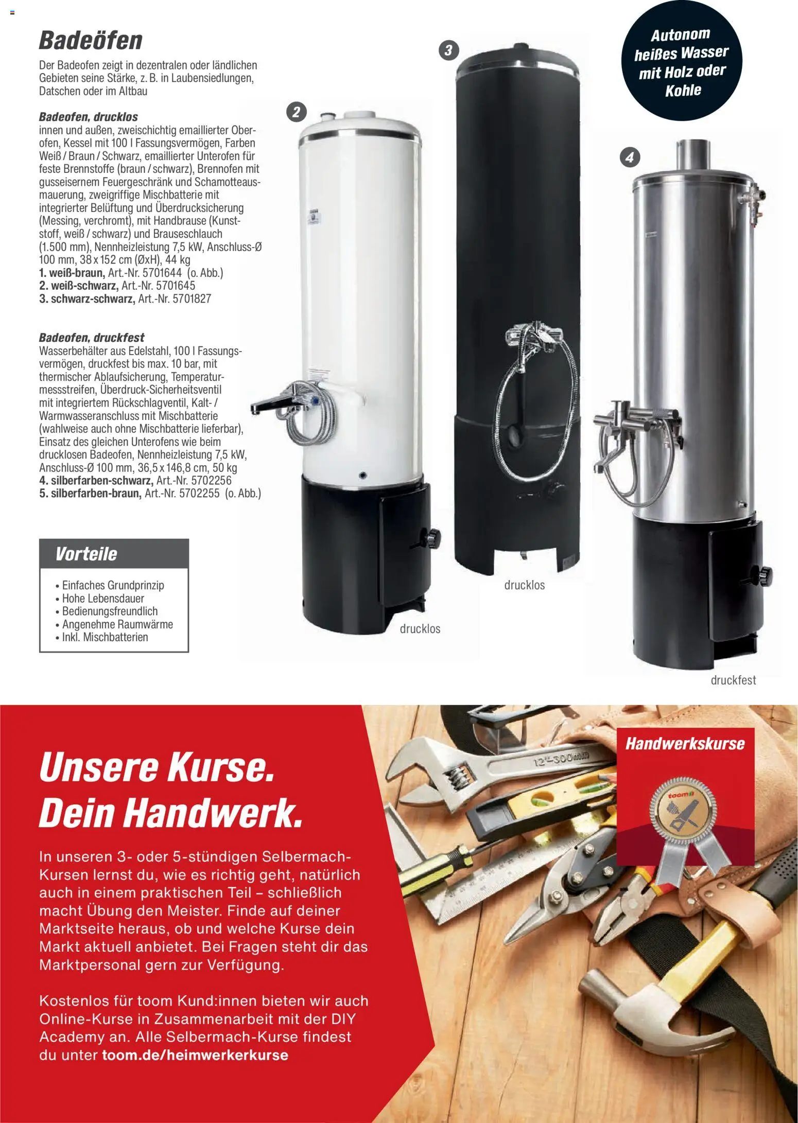 Toom Baumarkt Bad, Sanitär & Zubehör 2026 – gültig ab 01.01.2026 | Seite: 78 | Produkte: Wasser