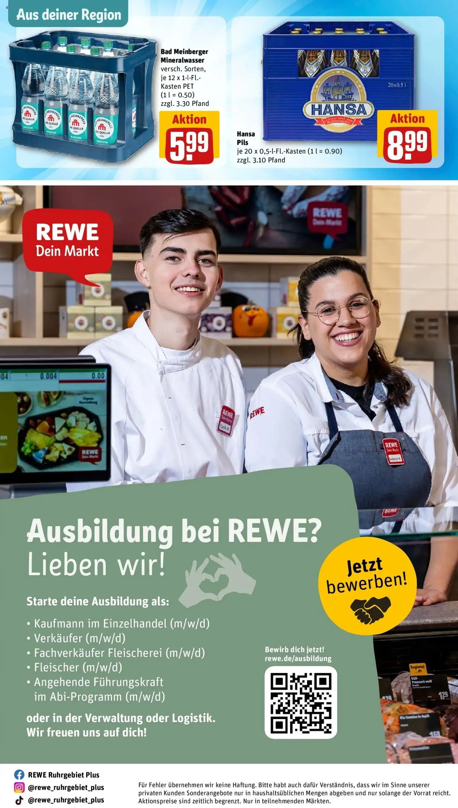 REWE Prospekt ab 14.09.2026 zum Blättern » Angebote | Seite: 32 | Produkte: Bad, Pils, Mineralwasser