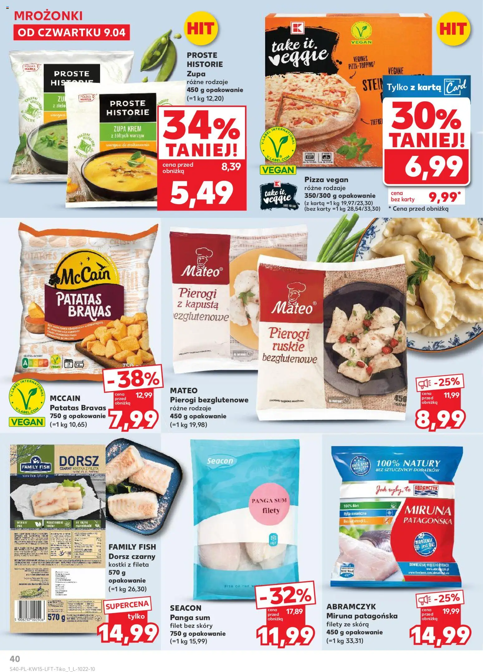 Kaufland gazetka od 09.04.2026 | Strona: 40 | Produkty: Kapusta, Karta, Miruna, Dorsz