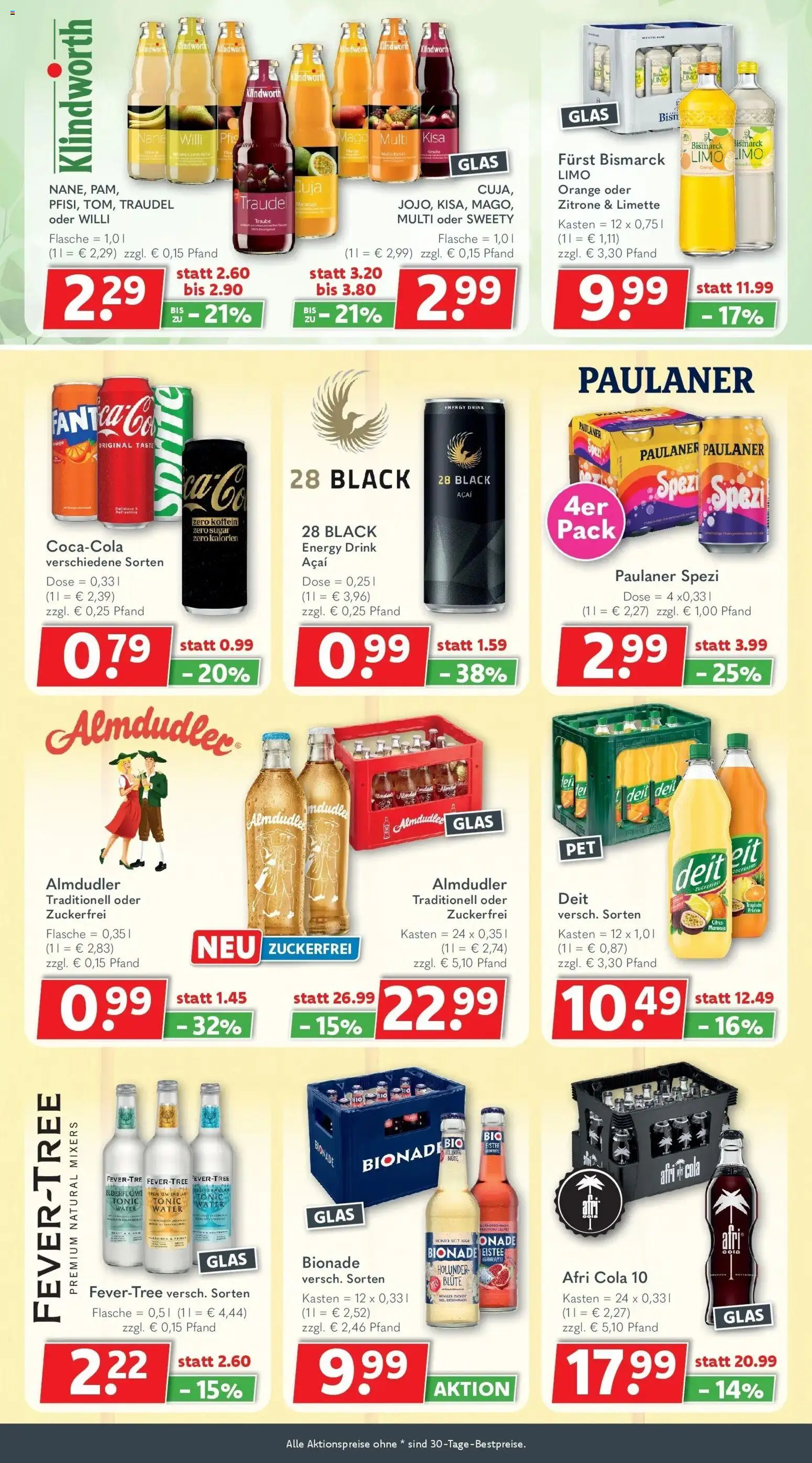 Getränkeland Prospekt Neustrelitz (ab 28.09.2026) zum Blättern | Seite: 6 | Produkte: Sprite, Paulaner spezi, Bionade, Paulaner