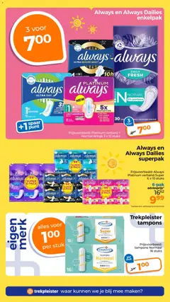 Trekpleister folder - Voorbeeld van een folder van Trekpleister, geldig van 14-07-2026 | Pagina: 42 | Producten: Pads, Tampons