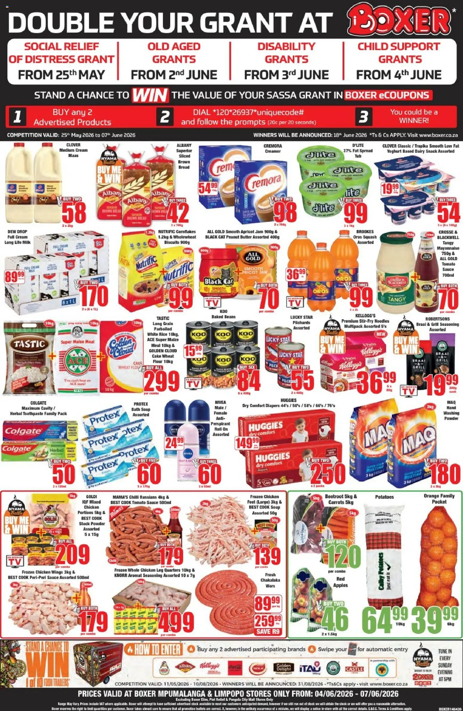 New Boxer catalogue – valid from 04.06.2026 | Page: 1 | Products: Milk, Chicken, Mayonnaise, Chilli