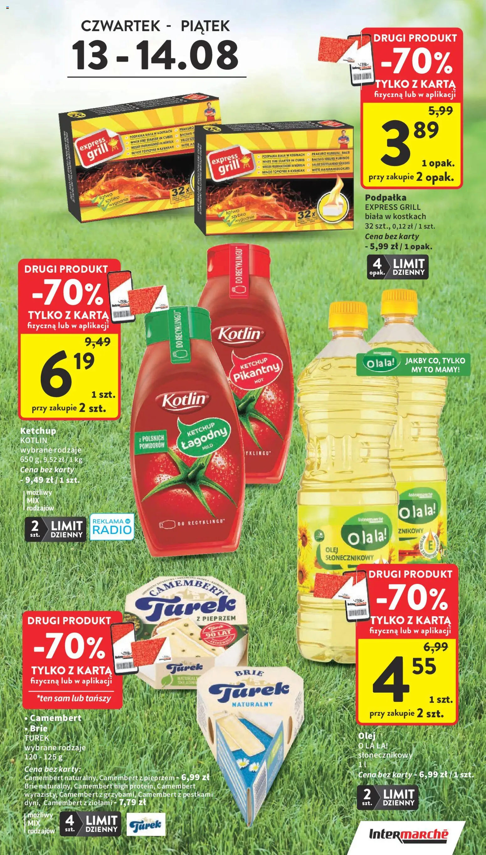 Intermarche gazetka od 13.08.2026 | Strona: 5 | Produkty: Olej słonecznikowy, Ketchup, Grill, Olej