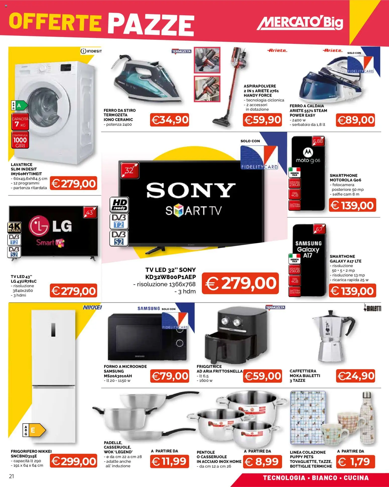 Volantino Mercatò del 24/08/2026 | Pagina: 21 | Prodotti: Tv samsung, Samsung Galaxy, Caldaia, Batteria