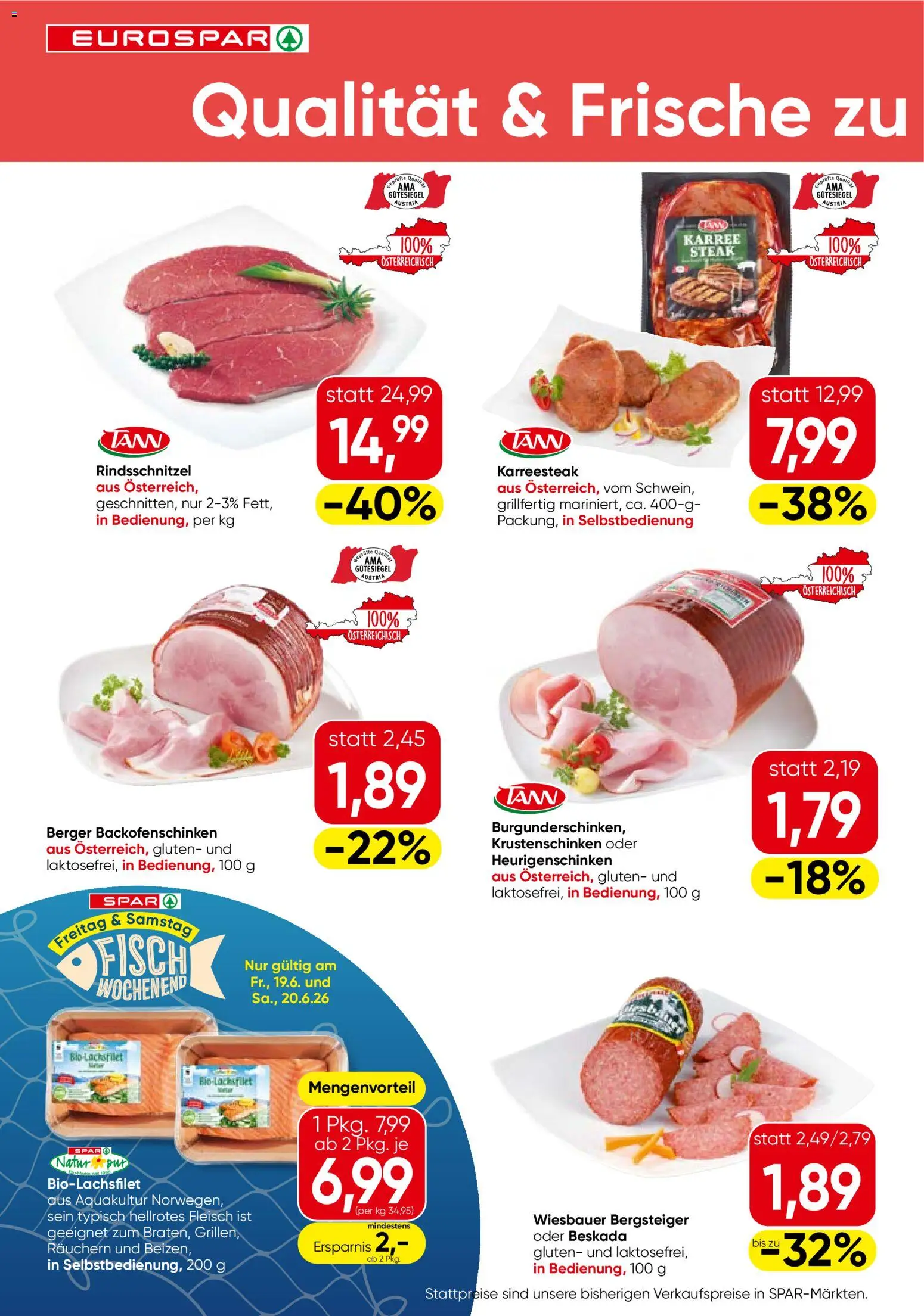Eurospar Flugblatt gültig ab 18.06.2026 | Seite: 2 | Produkte: Fisch