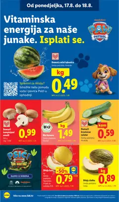 Domaća mini lubenica, Zemlja podrijetla: Hrvatska - Pregled kataloga iz trgovine Lidl, vrijedi od 17.08.2026 | Stranica: 2