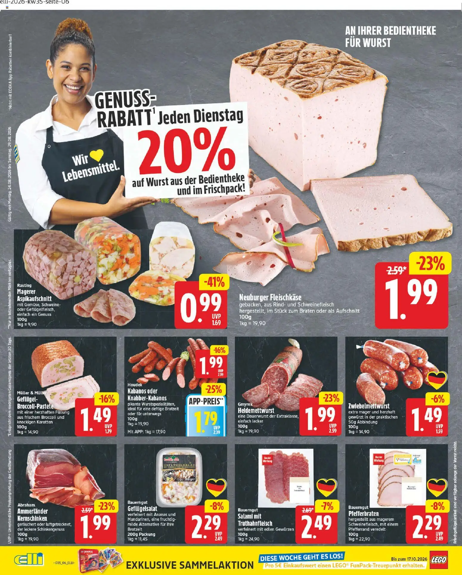 Elli Markt Prospekt Delbrück – gültig ab 24.08.2026 | Seite: 6 | Produkte: Ananas, Wurst, Bauerngut, Schweinefleisch