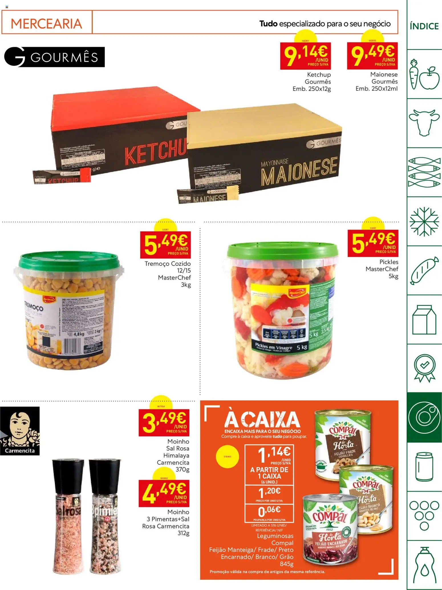 Recheio Horeca │ válido de 12.05.2026 | Página: 23 | Produtos: Porta, Sal, Caixa, Ketchup