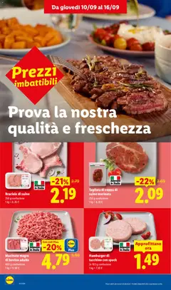 Anteprima del volantino Macinato magro di bovino adulto, 400 g confezione valido a partire dal 10/09/2026 | Pagina: 6