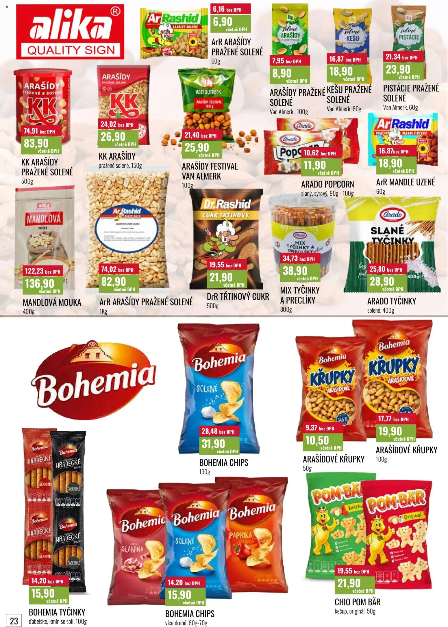 Ratio leták od 01.09.2026 | Strana: 24 | Produkty: Arašídy, Popcorn, Tyčinky Bohemia, Křupky