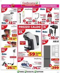Anteprima del volantino Conforama volantino valido a partire dal 02/07/2026 | Pagina: 7 | Prodotti: Caffè, Scopa, Adattatore, Frigorifero combinato