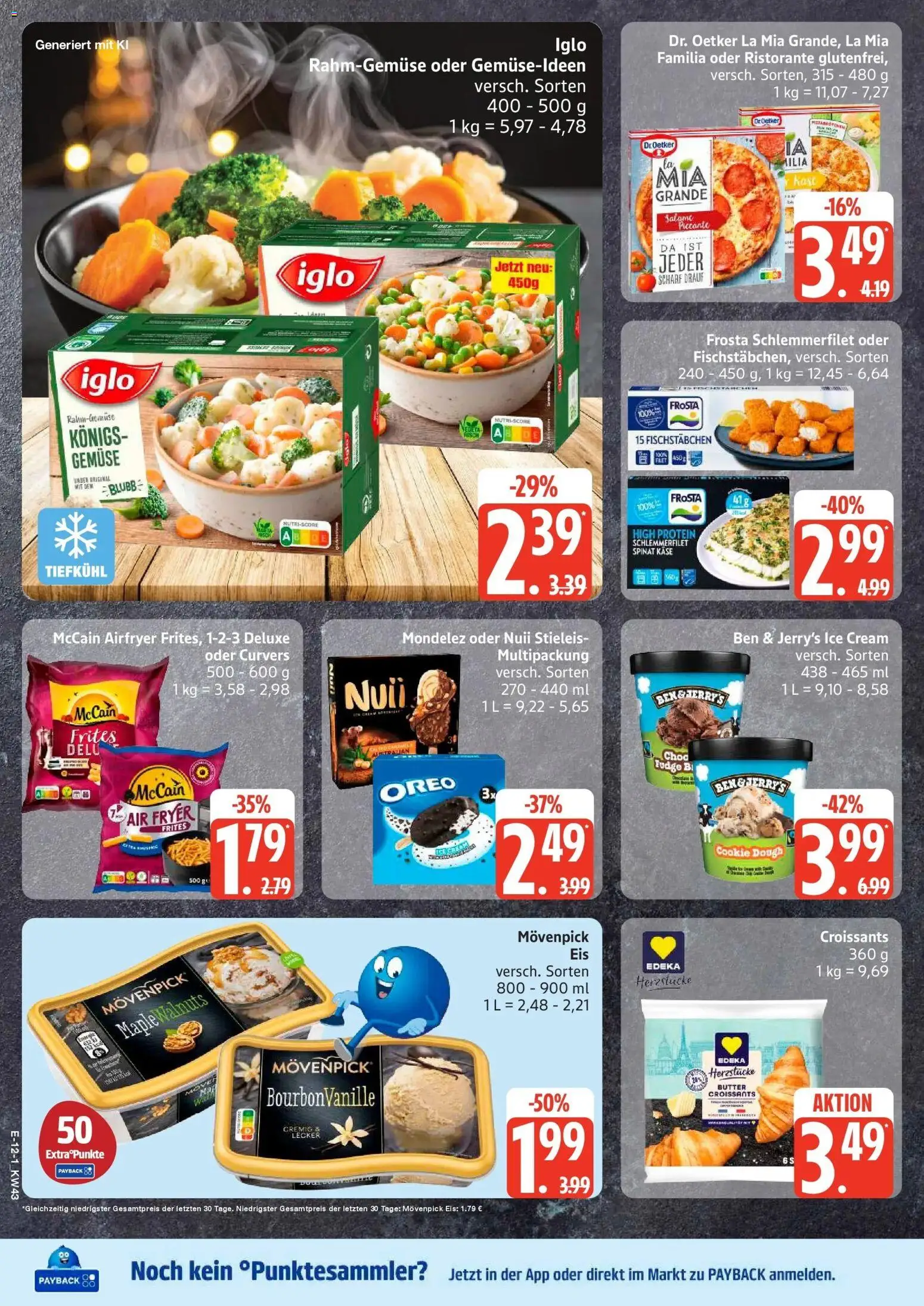 Edeka Prospekt Elmshorn (ab 19.10.2026) » Angebote Online | Seite: 14 | Produkte: Butter, Käse, Iglo, Gemüse