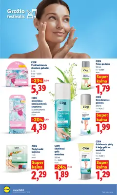 LIDL leidinys galioja nuo 04.05.2026 | Puslapis: 34 | Prekių: Skustuvas, Skustuvo galvutės, Pėdų kaukė, Kaukė