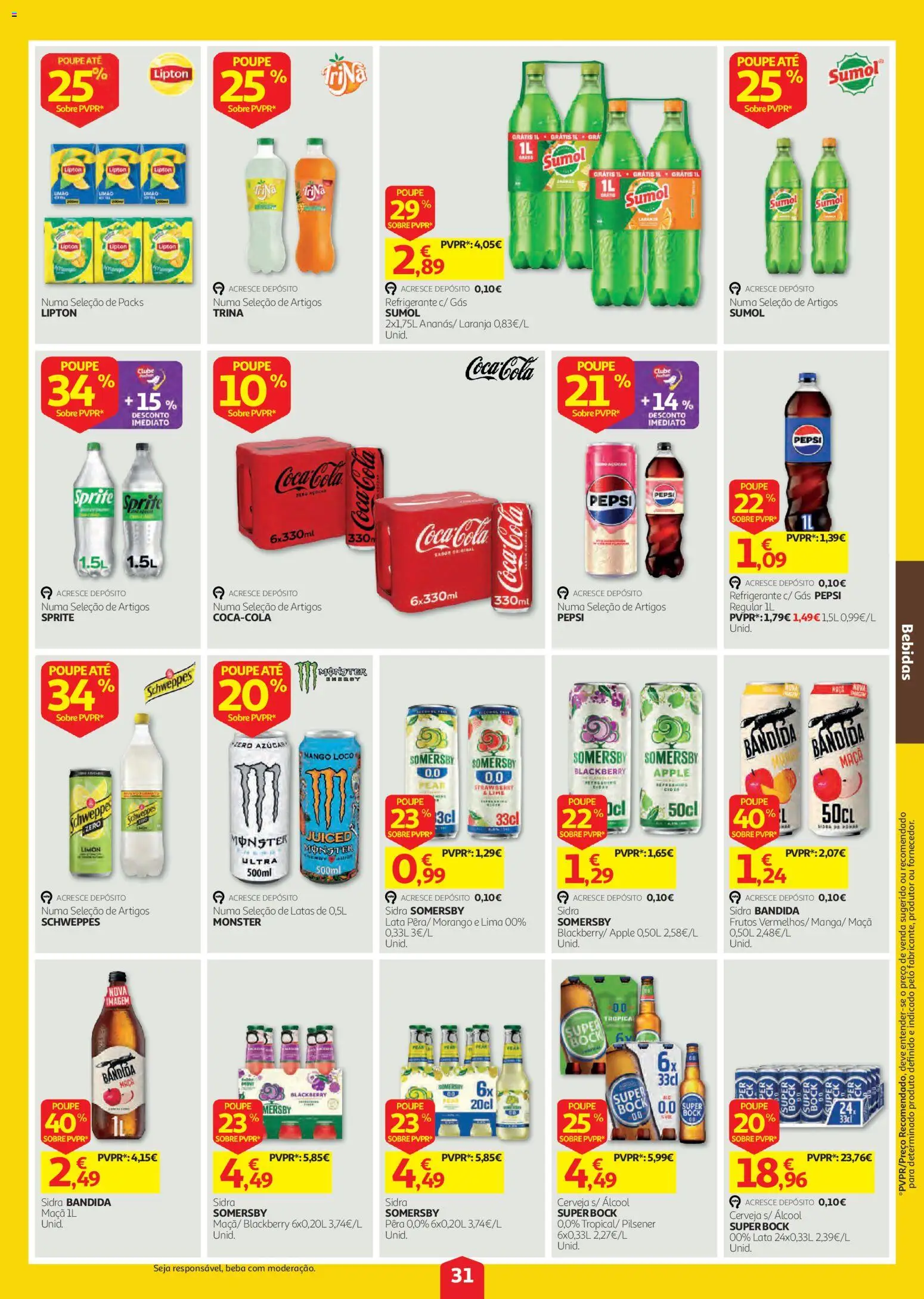 Auchan folheto │ válido de 03/09/2026 | Página: 31 | Produtos: Sidra, Ananás, Cerveja, Sprite