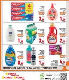 Anteprima del volantino Conad volantino Convenienza Più Lazio valido a partire dal 16/09/2026 | Pagina: 8 | Prodotti: Sapone, Ammorbidente, Detergente intimo, Tubi