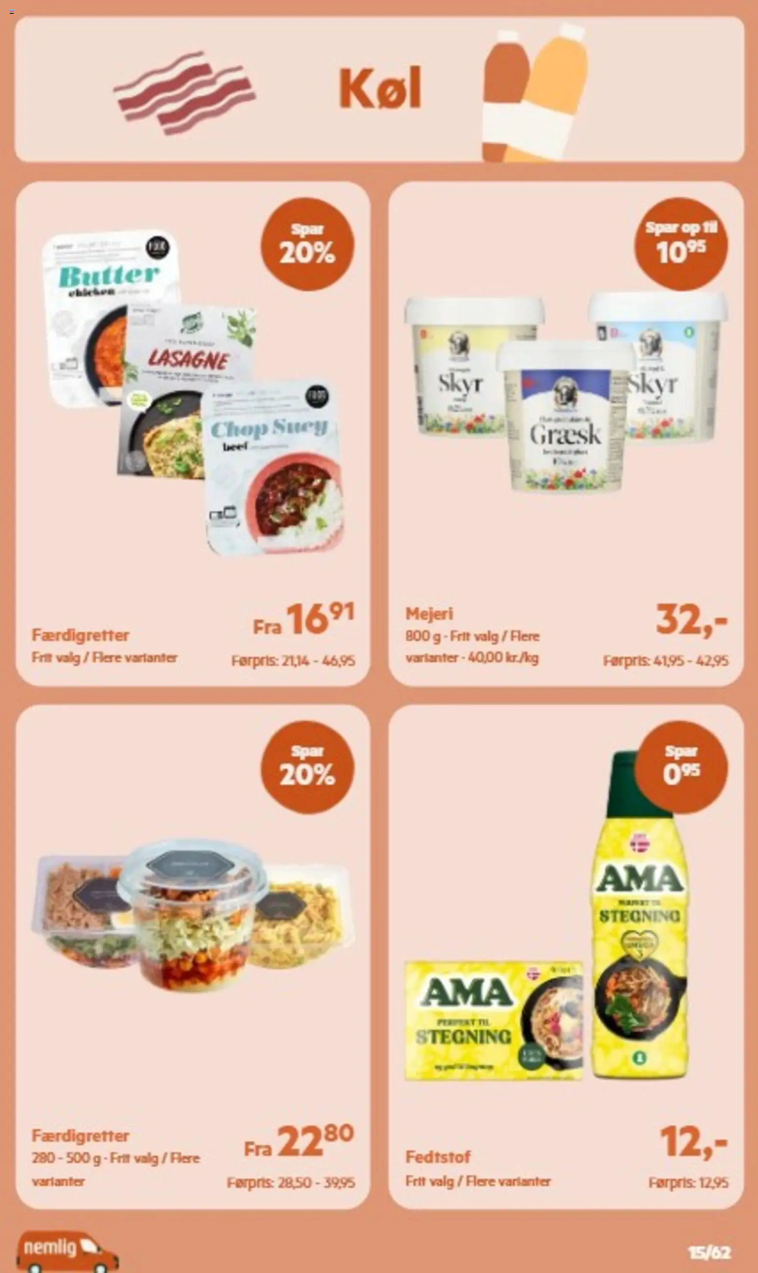Nemlig tilbudsavis – gyldig fra 30/09/2026 | Side: 15 | Produkter: Skyr, Lasagne