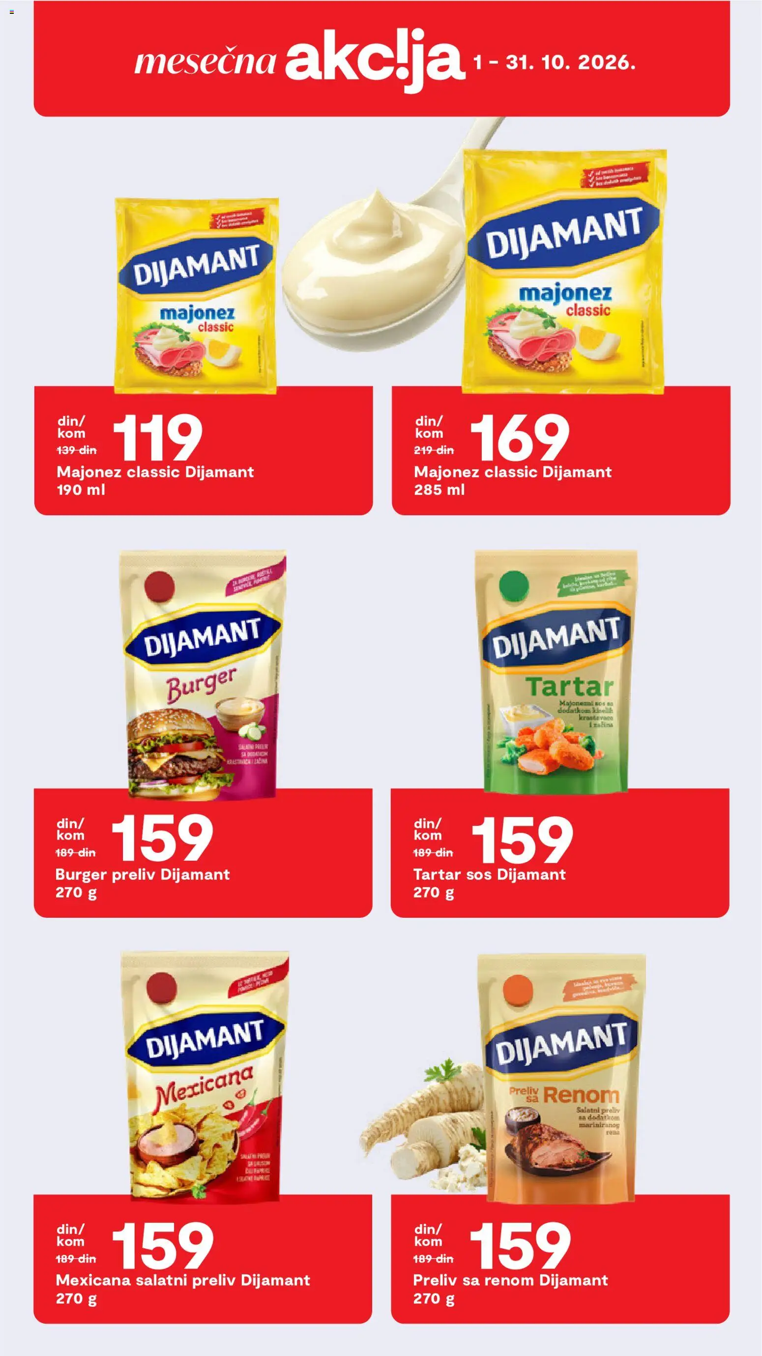 Matijevic katalog - važi od 01.10.2026 | Strana: 28 | Proizvode: Majonez, Burger, Sos, Tartar sos