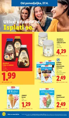 GELATELLI Preljev za sladoled, 225 ml Razne vrste - Pregled kataloga iz trgovine Lidl, vrijedi od 27.04.2026 | Stranica: 14