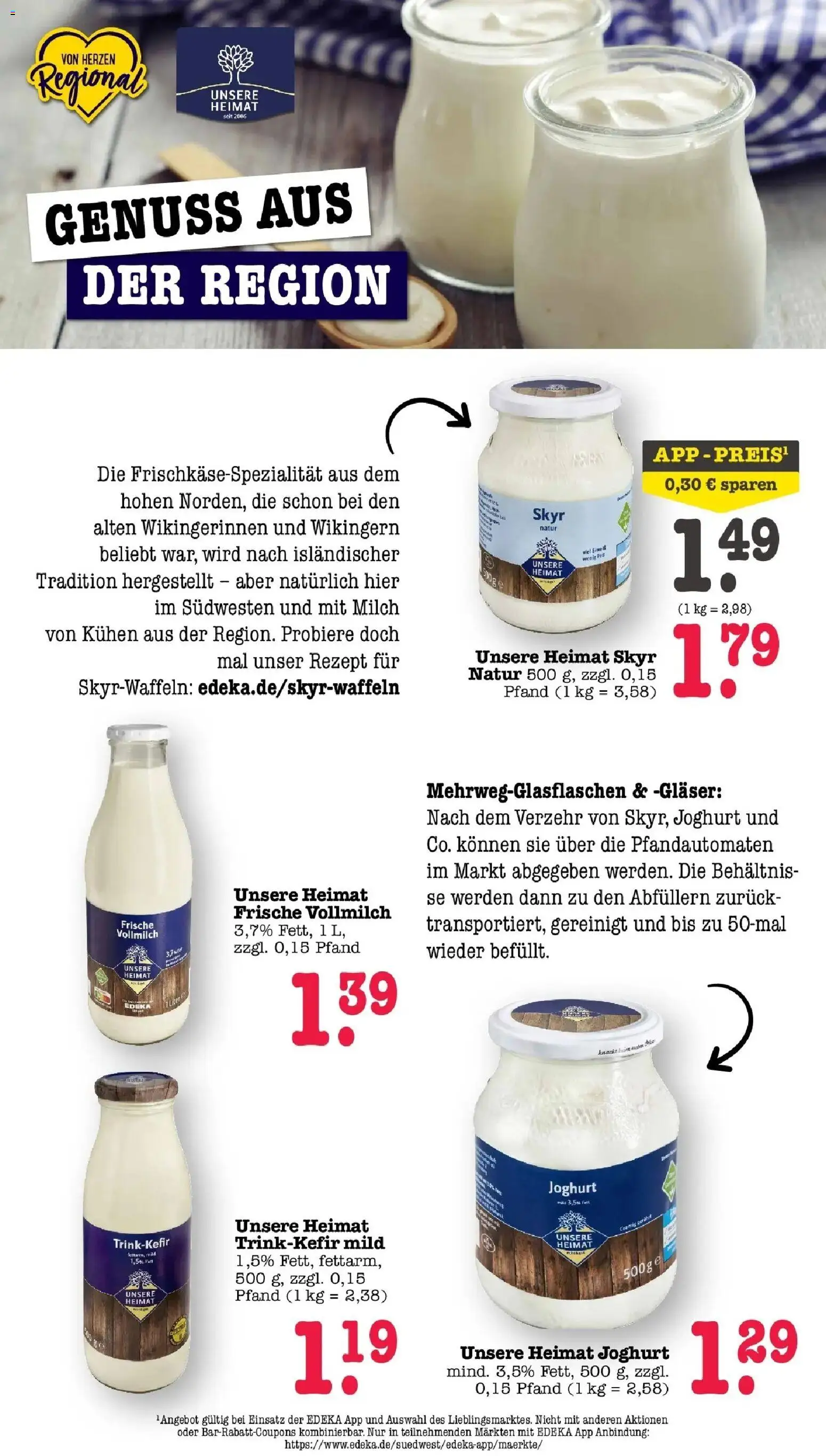 Edeka Prospekt Heidelberg (ab 31.08.2026) » Angebote Online | Seite: 22 | Produkte: Milch, Joghurt, Skyr