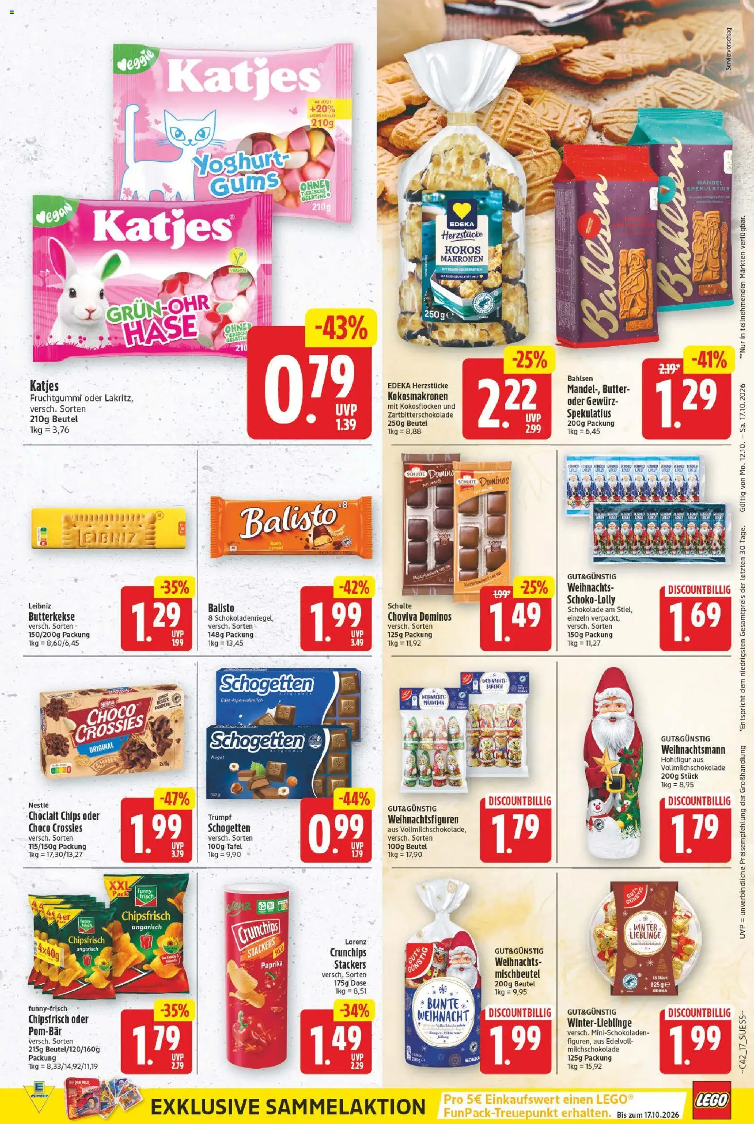 E center Prospekt – gültig ab 12.10.2026 | Seite: 17 | Produkte: Katjes, Butterkekse, Paprika, Chips