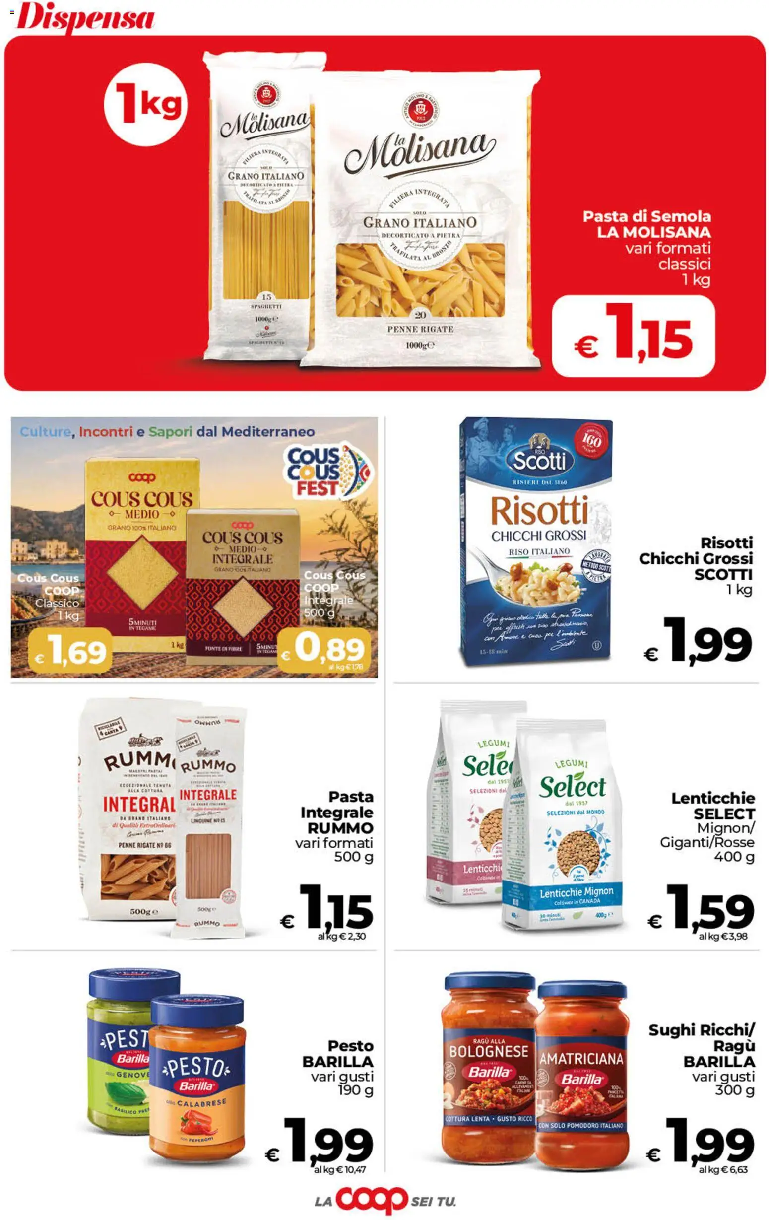 Volantino COOP del 22/09/2026 | Pagina: 26 | Prodotti: Legumi, Barilla, Pesto, Spaghetti