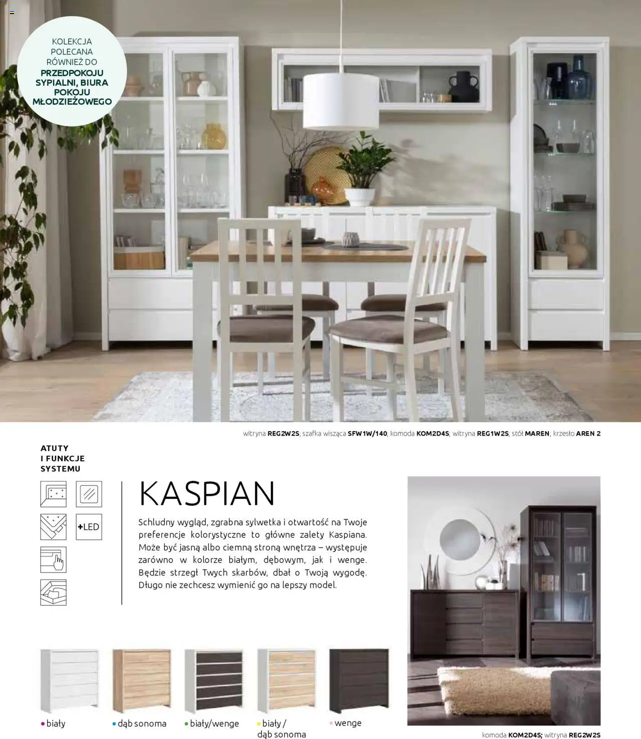 Black Red White Gazetka - Katalog rodzinnych wnętrz od 24.05.2024 | Strona: 58 | Produkty: Komoda, Stół, Krzesło, Witryna