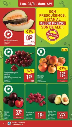 Vista previa Frambuesas, Frambuesas. Origen: Portugal, España. Categoría: I. 125 g (14.80 €/kg) válido desde el 31/08/2026 | Página: 4 | Productos: Melón, Fruta, Manzana, Apple
