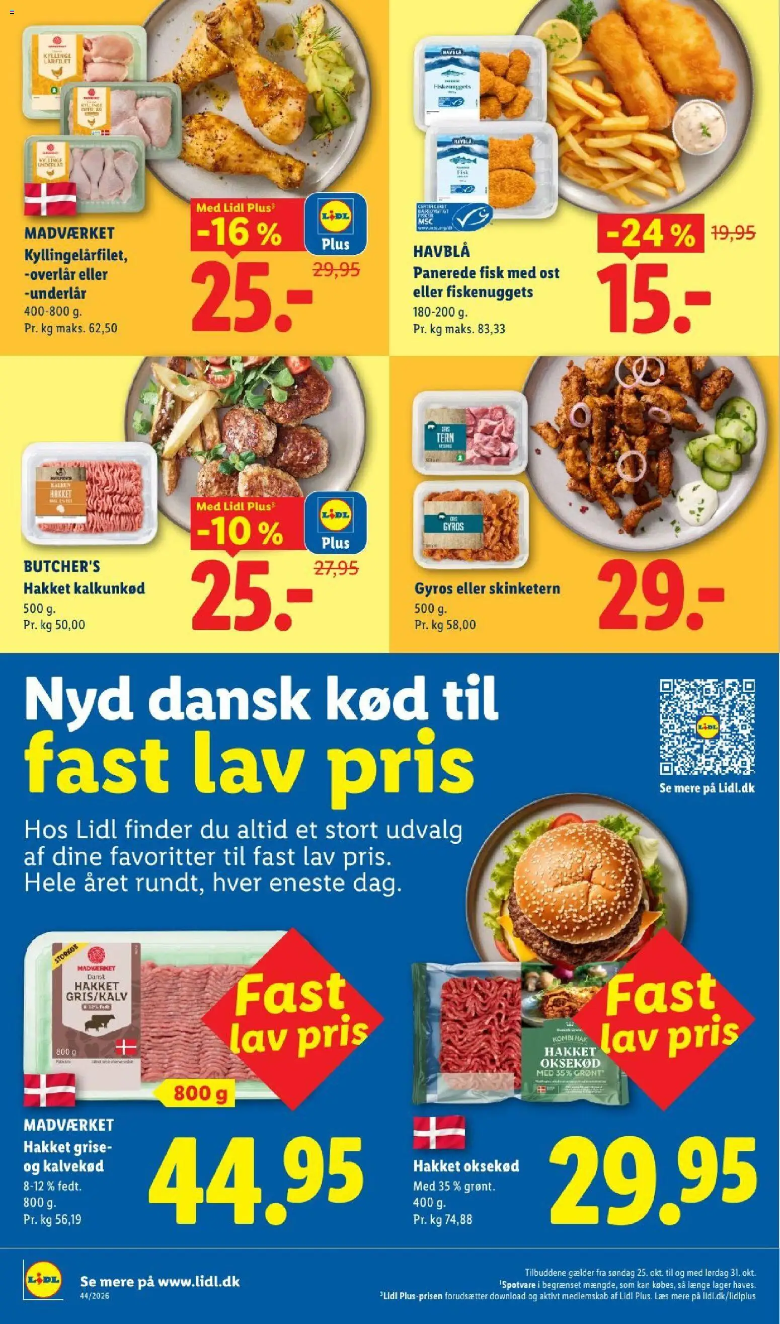 Lidl tilbudsavis – gyldig fra 25/10/2026 | Side: 2 | Produkter: Ost, Fisk, Oksekød, Søm