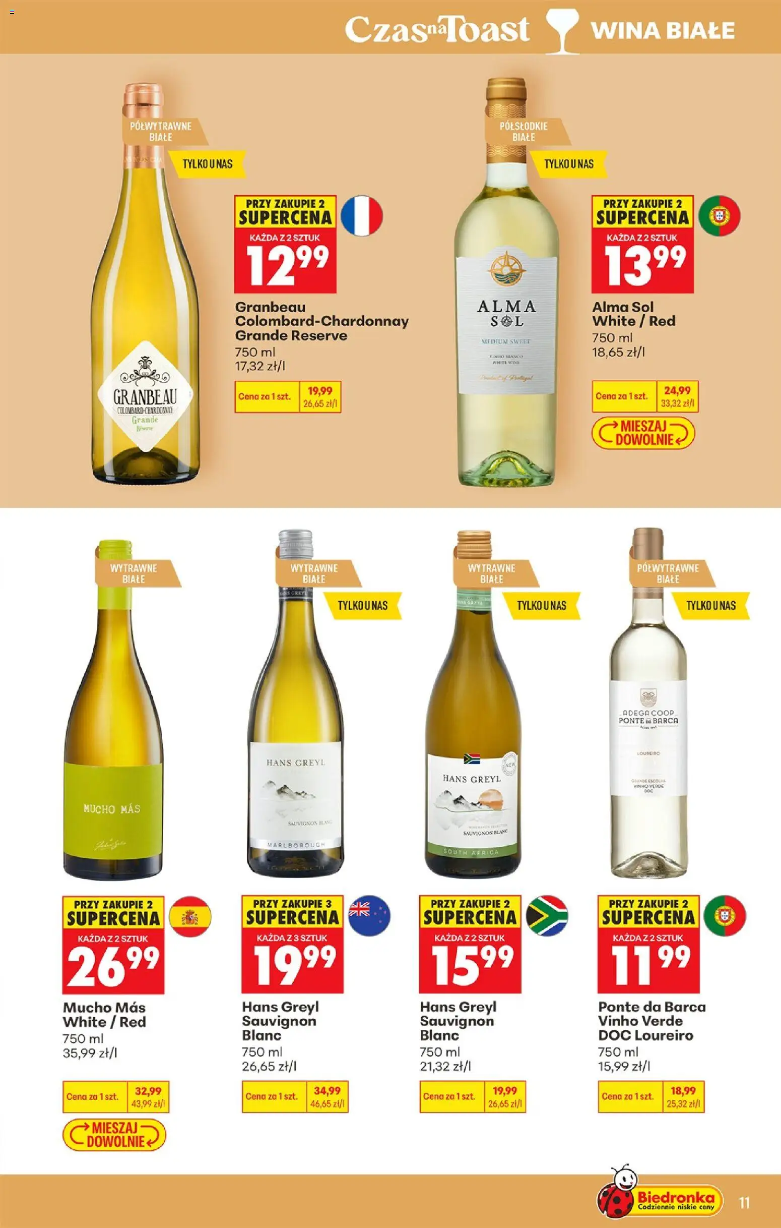 Biedronka gazetka - Czas na toast od 13.07.2026 | Strona: 11 | Produkty: Sól