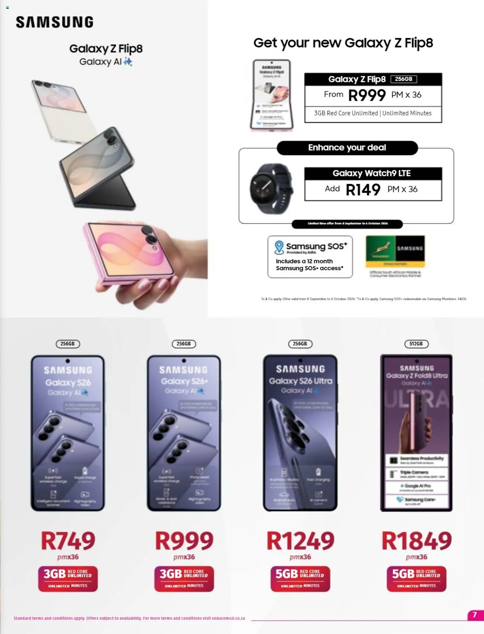 New Vodacom catalogue – valid from 08/09/2026 | Page: 7 | Products: Camera