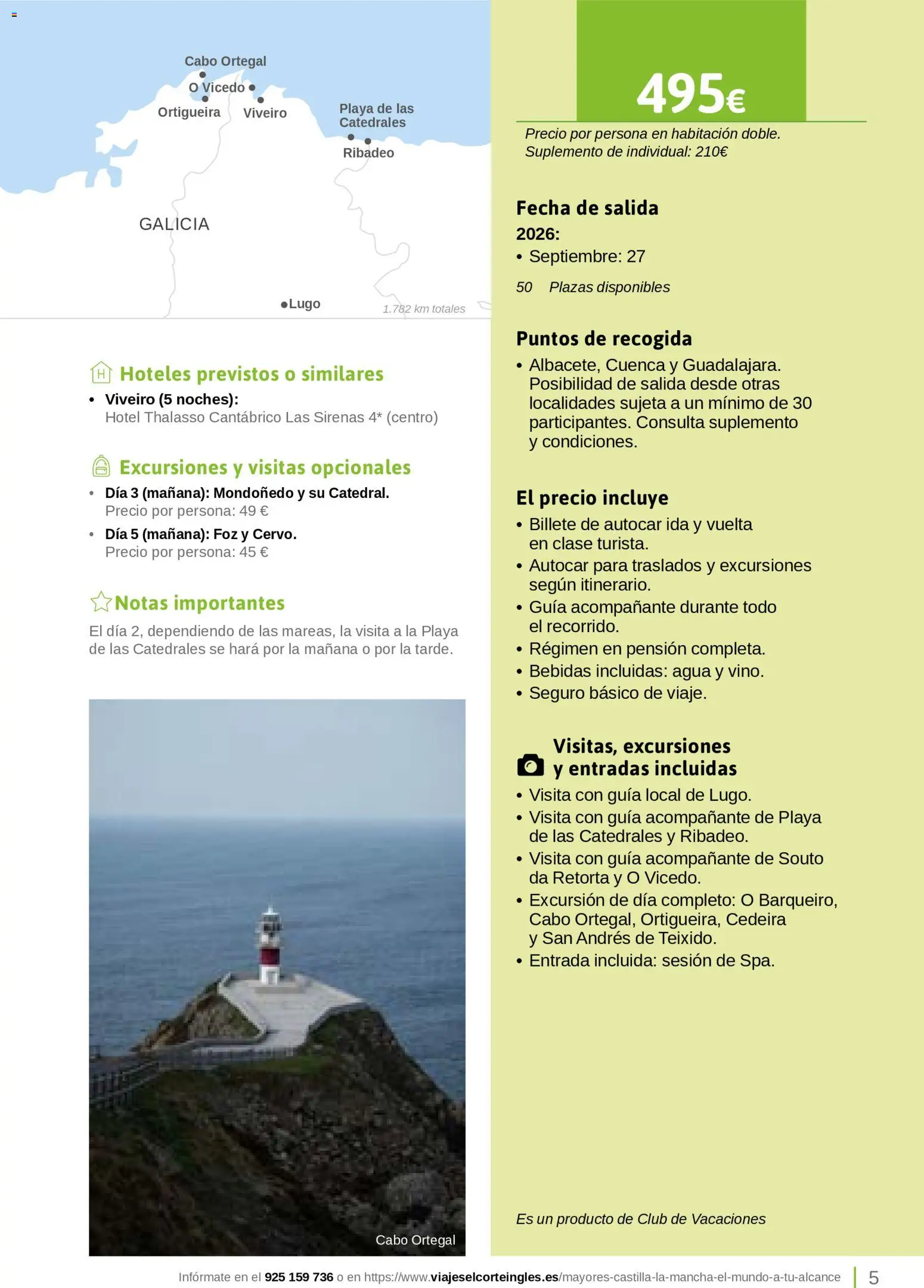 Viajes El Corte Inglés Turismo Social Castilla La Mancha │ válido desde el 01.04.2026 | Página: 5