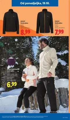 CRIVIT, Muška jakna, Komad, Od flisa, Veličine: 48-58 (M-XL) - Pregled kataloga iz trgovine Lidl, vrijedi od 19.10.2026 | Stranica: 39 | Proizvodi: Termo tajice, Jakna, Tajice