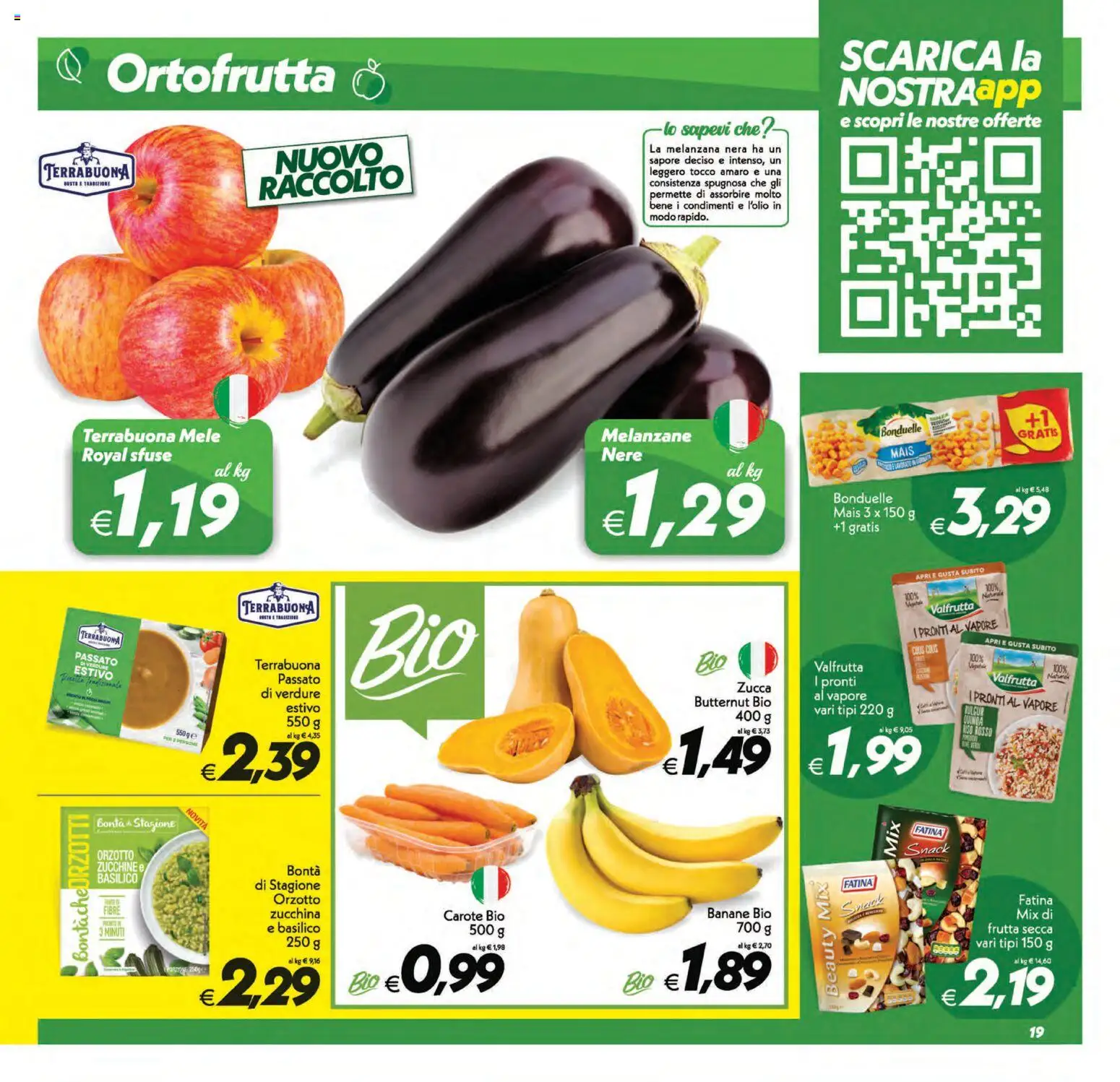 Volantino SuperConveniente del 01/09/2026 | Pagina: 19 | Prodotti: Frutta secca, Verdure, Zucca, Melanzane