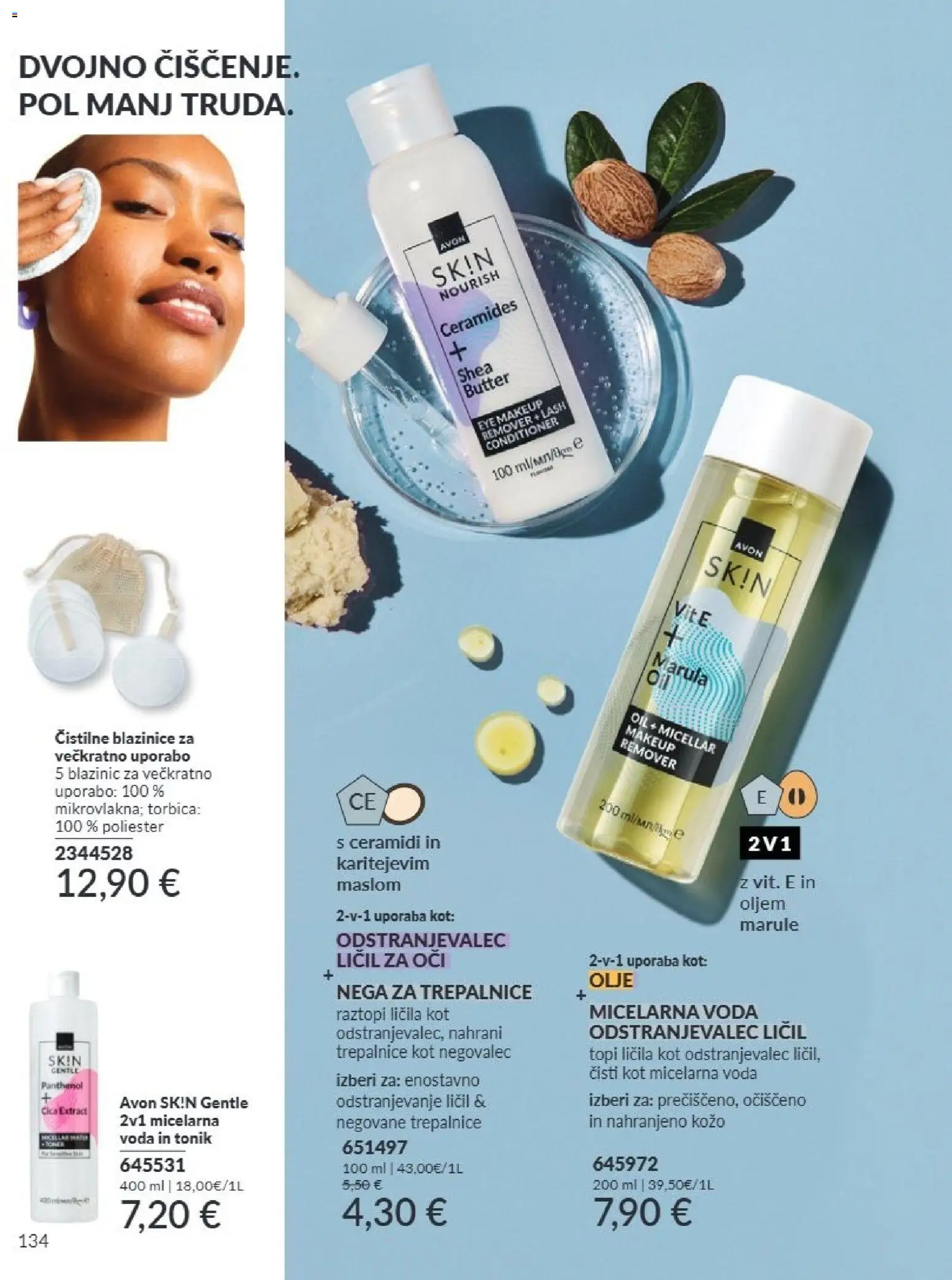 Novi Avon katalog ponudbe – veljaven od 01.09.2026 | Stran: 134 | Izdelki: Licila, Micelarna voda, Odstranjevalec licil, Torbica